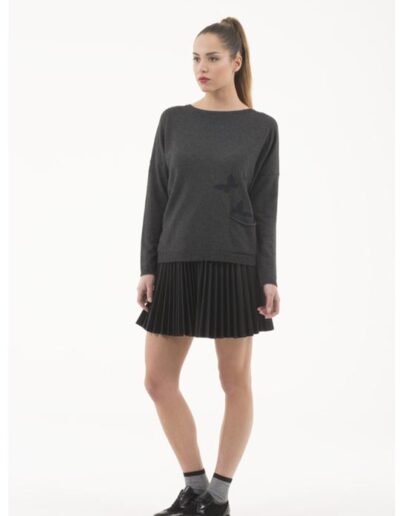 Rappresentante abbigliamento Riccardo Calmonte - Maglificio Bartolini - Maglia grigia donna