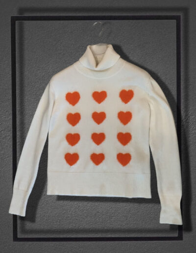 maglia donna cuori Noos Rappresentanze abbigliamento Riccardo Calmonte