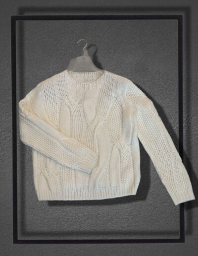 maglione donna bianca Noos Rappresentanze abbigliamento Riccardo Calmonte
